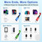 Upgraded Multi Charging Cable for Apple Watch, Magnetic Wireless iWatch Charger, Nylon Braided USB C/Lightning/Micro 4FT
