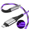 USB C to USB C Fast Charging Cable 6ft 60W 3A with LED Light Up Charger for Samsung Galaxy S23/S22/S21/S20/MacBook Pro