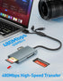 Bawanfa Plus 4-in-1 17/16/15/14/Android/PC Multi Memory Card Reader for SD/Micro SD/MS/xD-Picture-Cards, Memory Stick