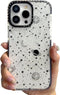Cute Stars Cosmic Asteroid Moon Print Case for iPhone 14 Plus, Kawaii Design Girly Aesthetic Cartoon Pattern, Soft TPU,