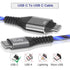 USB C to USB C Fast Charging Cable 6ft 60W 3A USB Type C Charger Led Light up Charger Compatible with Samsung Galaxy S23/S22/S21/S20 /S10/S9/S8/Note20/MacBook Pro/Air/iPad Pro/LG/Pixel