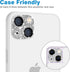 Bling 3D Rhinestone Sparkle Diamond Camera Lens Protector for iPhone 13 & Mini, 9H Tempered Glass, Shockproof Cover