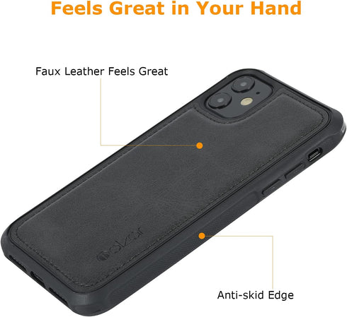 molzar MAG Series for iPhone 11 Case, Built-in Metal Plate for Magnetic Mount, Compatible with Qi Chargers