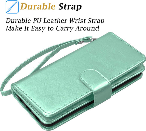 Moto G7 Power Wallet Case, for Motorola G7 Supra/XT1955/G7 Optimo Maxx, PU Leather ID Credit Card Holder Slots