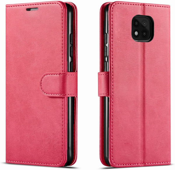 STARSHOP Compatible with Moto G Power 2021 Phone Case, with Tempered Glass Screen Protector, PU Leather Wallet,