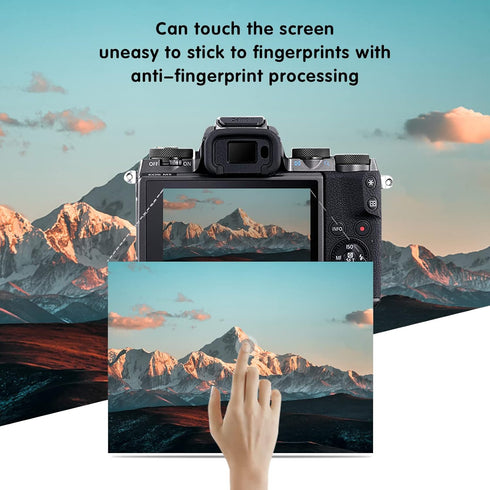 kinokoo Screen Protector for Pentax K-1 Camera, 0.25mm 9H Tempered Glass Film with Top Screen Protector, 2 Pack