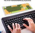107 Keys Keycaps, Three Color Translucent Characters Arc Layout Mechanical Keyboard Ergonomic Keycaps,for 61/87/104/84/64/98/96 Key Keyboards(dark green) by ASHATA
