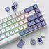 Fogruaden Purple White Keycaps Set, Double Shot 118 Keys CSA Profile Custom Keycaps for Cherry Gateron MX Switches