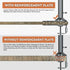 Hemudu HD05B-001 Monitor Mount Reinforcement Plate for Thin, Glass and Other Fragile Tabletop, Universal Steel Bracket