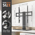 Universal TV Stand, Table Top Stand for 27-60 inch LCD LED TVs, 6 Level Height Adjustable with Tempered Glass Base