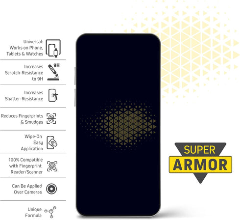 Liquid Glass Screen Protector - Scratch and Shatter Resistant Nano Protection for All Phones, Tablets, Smart Watches