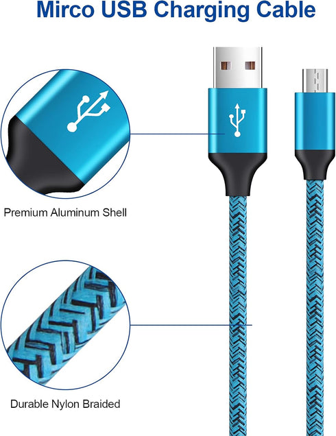 Android Phone Wall Charger Cube Block with Micro USB Cable for Moto E/G/G5 Plus, Samsung Galaxy Note 5/4, Tablet