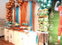 Orange Sequin Backdrop Curtains, 4 Panels 2FTx8FT Glitter Orange Photo Backdrop for Party, Wedding, Baby Shower,