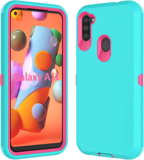 Galaxy A11 Case for Samsung - Full Body Shock Dust Absorbing Grip Plastic Bumper TPU Durable Hard Cover
