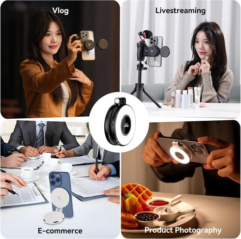 UURig LM19 17 16 15 14 13 12, 2500K-8500K Dimmable, ULANZI Fill Light, Magnetic Phone LED Selfie Fill Light Compatible