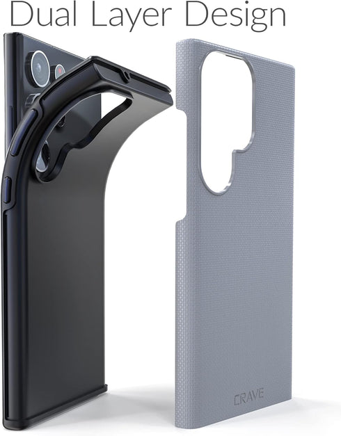 Crave Dual Guard Case for Samsung Galaxy S23 Ultra, Shockproof Protection Dual Layer Case - Slate