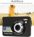FHD 4K 56MP Compact Digital Camera with 20X Zoom, Autofocus, Waterproof for Photography Vlogging