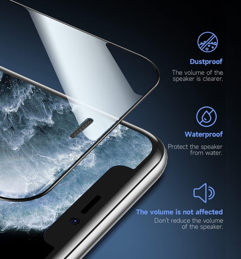 MAGIC JOHN Tempered Glass Screen Protector for iPhone 11 Pro/X/XS (5.8") - 2 Pack, Bubble-Free, HD Clear, Easy Install