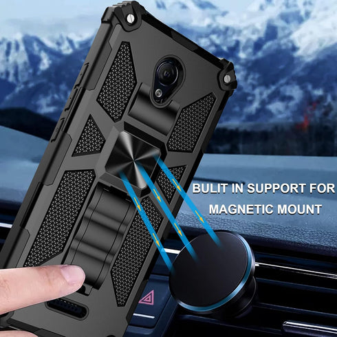 Ailiber Case for Cricket Icon 2, with Screen Protector, Rugged Full Body Protective Cover for Icon 2, Black