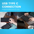 Perixx PERIBOARD-422 Wired USB-C Mini Keyboard, Black, US English Layout, USB Type C Connector