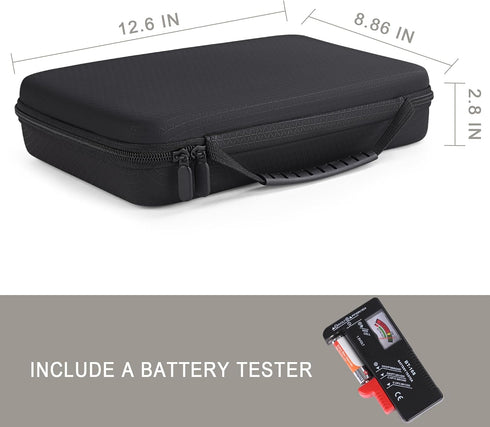9V, 7 Pack 111 Battery Organizer Storage Case for AA AAA C D for Batteries Variety Batteries Mesh Bag (Battery Not