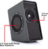 GOgroove Laptop Computer Speakers - SonaVERSE O2 USB Powered Desktop Speakers with Dual Passive Bass