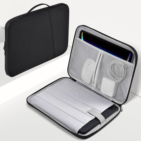12.9-13 inch iPad Pro Case, Padded Travel Sleeve for 2024 iPad Pro 13-in M4 & iPad Air 13-in M2, Water-Resistant Black