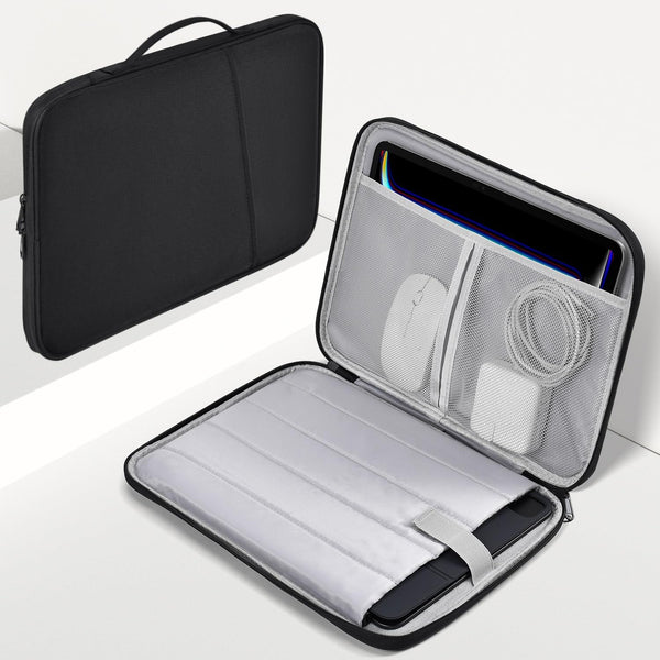 12.9-13 inch iPad Pro Case, Padded Travel Sleeve for 2024 iPad Pro 13-in M4 & iPad Air 13-in M2, Water-Resistant Black