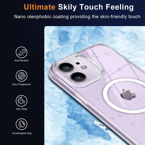 MOCCA Clear iPhone 12/12 Pro Case - Slim, Shockproof, Mil-Grade Drop Protection, Anti-Yellowing, MagSafe Compatible.