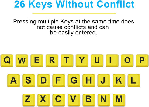 Large Print Computer Keyboard, Wired USB High Contrast Keyboard with Oversized Print Letters for Visually Impaired Low