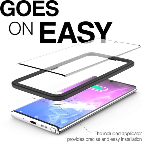 magglass Galaxy Note 10 Tempered Glass Screen Protector with Fingerprint Display Compatibility, Anti Bubble UHD Clear
