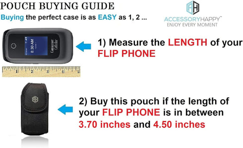 Military Grade Cell Phone Case,Rugged Pouch Holster Nylon Metal Clip Belt Flip Phone Case Fits Kyocera Cadence S2720, DuraXTP, DuraXV LTE, DuraXV Plus, DuraXE, Most Large FLIP Phones & Insulin Pumps