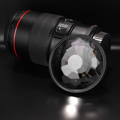 Andoer Kaleidoscope Glass Prism, 77mm Kaleidoscope Prism Camera Glass Filter for SLR Photography Accessories