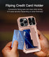 iPhone 15 Pro Max Case with Wallet, Built-In Slide Camera Cover & Credit Card Holder, Military Grade Drop Protection