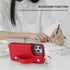 Folosu 12/12 6.1 Inch for iPhone Pro Wallet Case with Card Holder, Hand Wrist Strap Loop Holder Kickstand, RFID