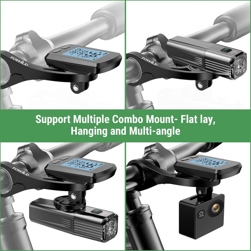 towild AS90 Out Front Bike Mount for Garmin Bike Computer/XOSSG/G+/iGPSPORT, Sturdy Non-Slip Mount Arm Fits 31.8MM