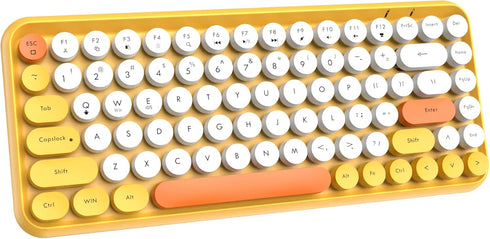 FELICON Wireless Bluetooth Keyboard, Mini Portable 84-Key Keyboard Compatible with Android, Windows, PC