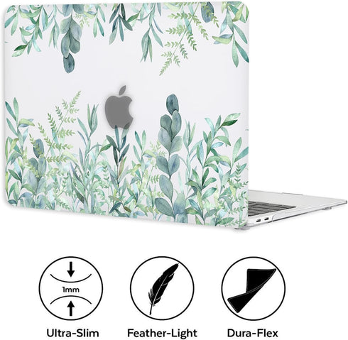 Case for MacBook Pro 15 inch (A1398, 2012-2015), 3D Effect Matte Clear Hard Cover & Keyboard Cover, Plants