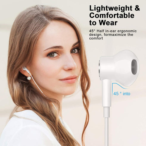 USB C Headphones, Type C Earphones for Samsung Galaxy S20 S21 S22 S23 S24, Magnetic Wired Earbuds with Microphone