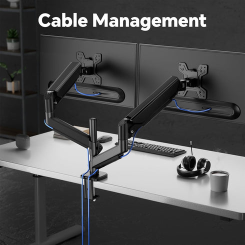 Simple Trending 17-27 inch 2 20 lbs, Dual Monitor Stand for Computer Screens, Computer Stand, Adjustable Stand