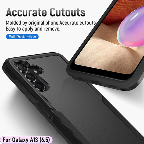 LMDAMZ Galaxy A13 (5G) Rugged Shock Resistant Case, 6.5" Double Layer, with Magnetic Car Mount & 2 HD Screen Protectors