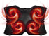 Portable Metal Mesh Laptop Cooler Pad, 4 Quiet Fans with Red LED Light, Adjustable Height, Black