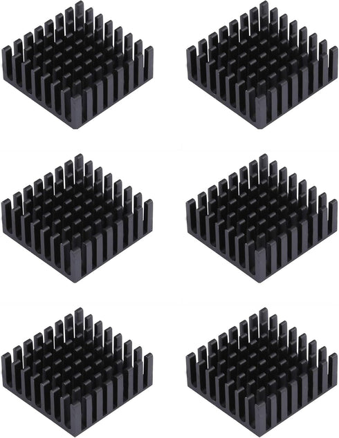 6pcs Small Aluminum Heatsink 25x25x10mm - Cooling Radiator with Thermal Conductive Tape for ASUS ROG Ally