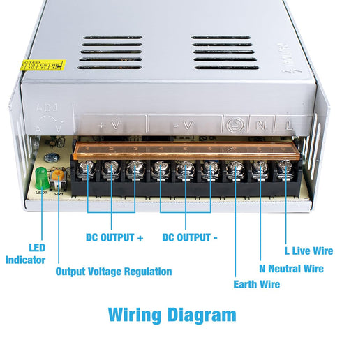 110V/220V 12V 30A 360W Hosyond AC to DC Regulated Universal Switching Power Supply Transformer Adapter LED Driver
