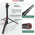 JEBUTU 1/4" Extendable Tripod Aluminum, Portable Adjustable Light Stand with Screw Phone Holder & Remote, Ball Head