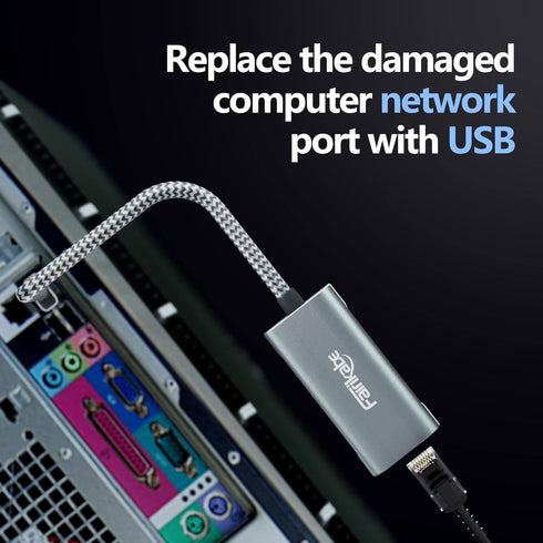2.5G USB to Ethernet Adapter, USB 3.0 to RJ45 Gigabit LAN Adapter for Nintendo Switch, Xbox 360, Laptop, Mac