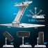 1/4" DAWASAPAT Adjustable Projector Stand with Screw, Silver Ceiling Mount for Home Office Studio, Mini Projector