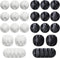 24 Pieces Adhesive Cable Clips Viaky Wire Management Desk Cable Organizer Cord Clips, Black and White - Home, Office,