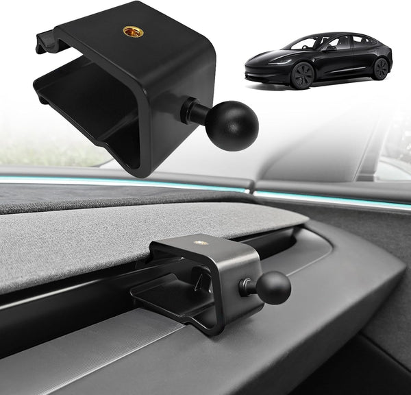 Dashboard Car 1/4 Screw Mount Phone Holder by BestEvMod - Tablet Mag Safe Compatible with 2024 Refreshed Tesla Model 3