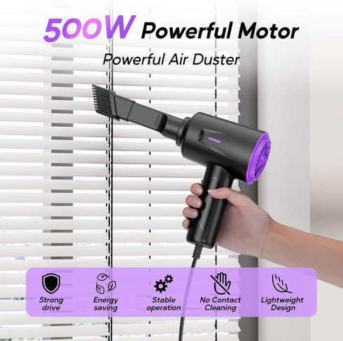 5.74 oz Electric Air Duster - Air Blower - Multi-Use Compressed Air Duster for Keyboard- Computer and PC - Powerful
